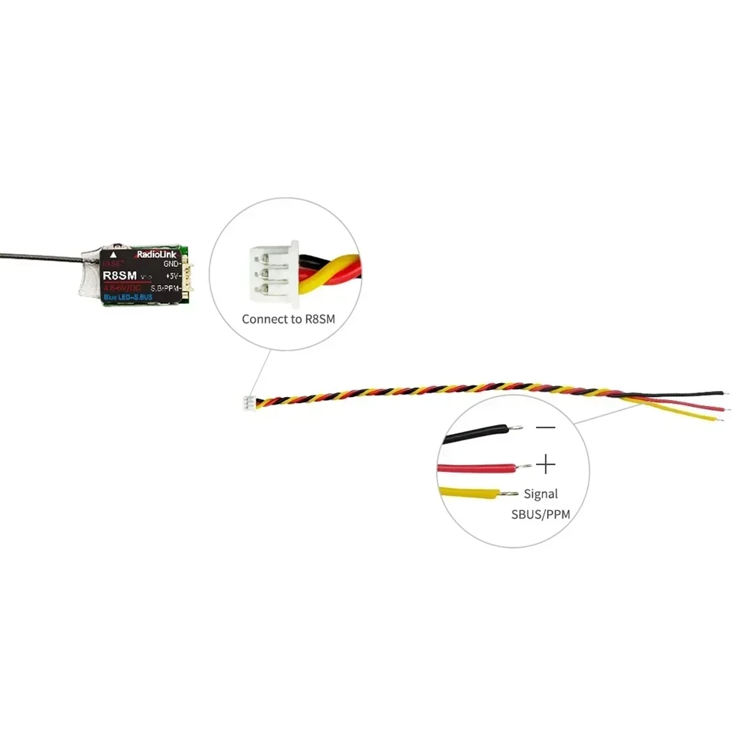 Receiver Sbus 8Ch - Radiolink R8SM 8-Channel 2.4G Mini Receiver