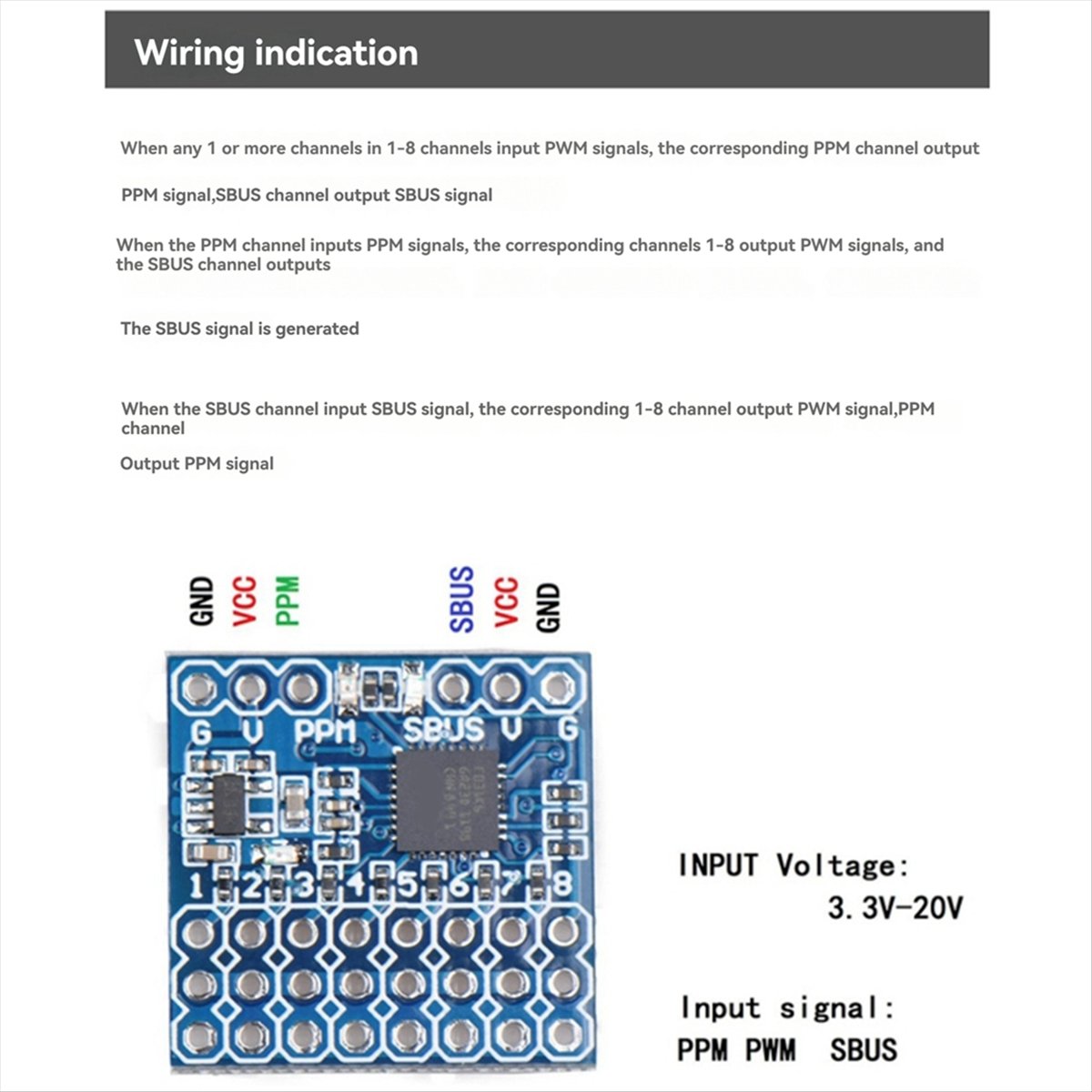 Receiver Sbus 8Ch - A99X SPP-SBUS 8CH Converter for PPM