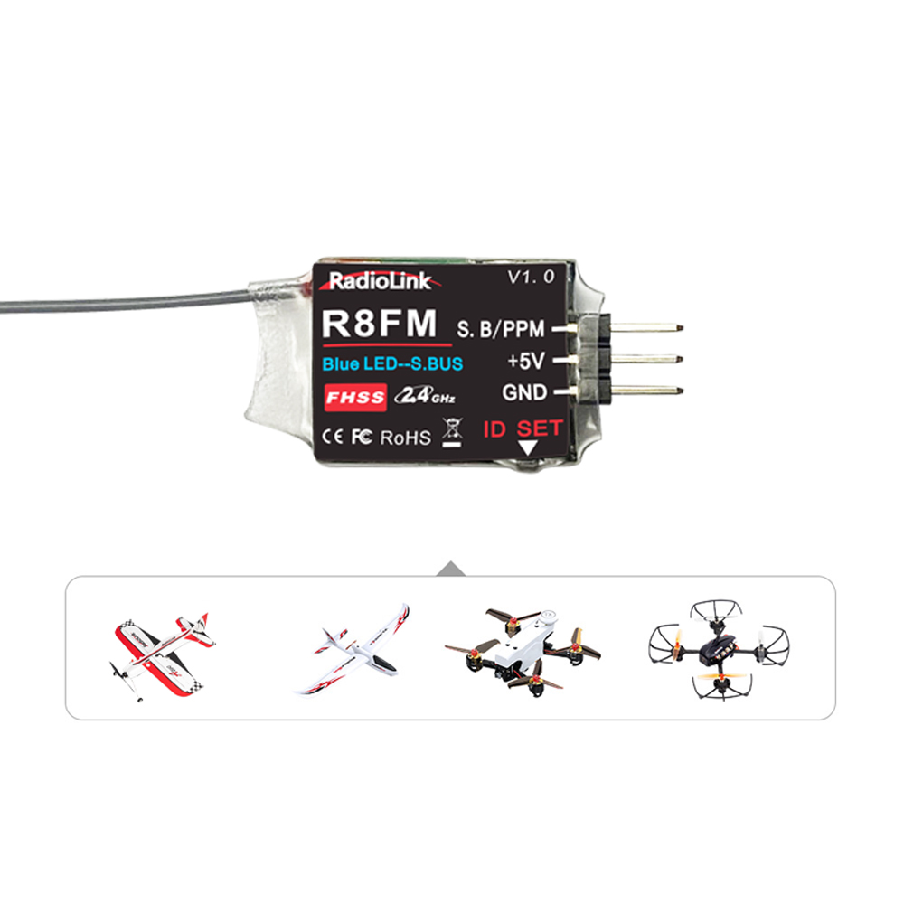 Radiolink 2.4GHz R8FM 8CH RC R - đánh giá và giá Receiver Sbus 8Ch