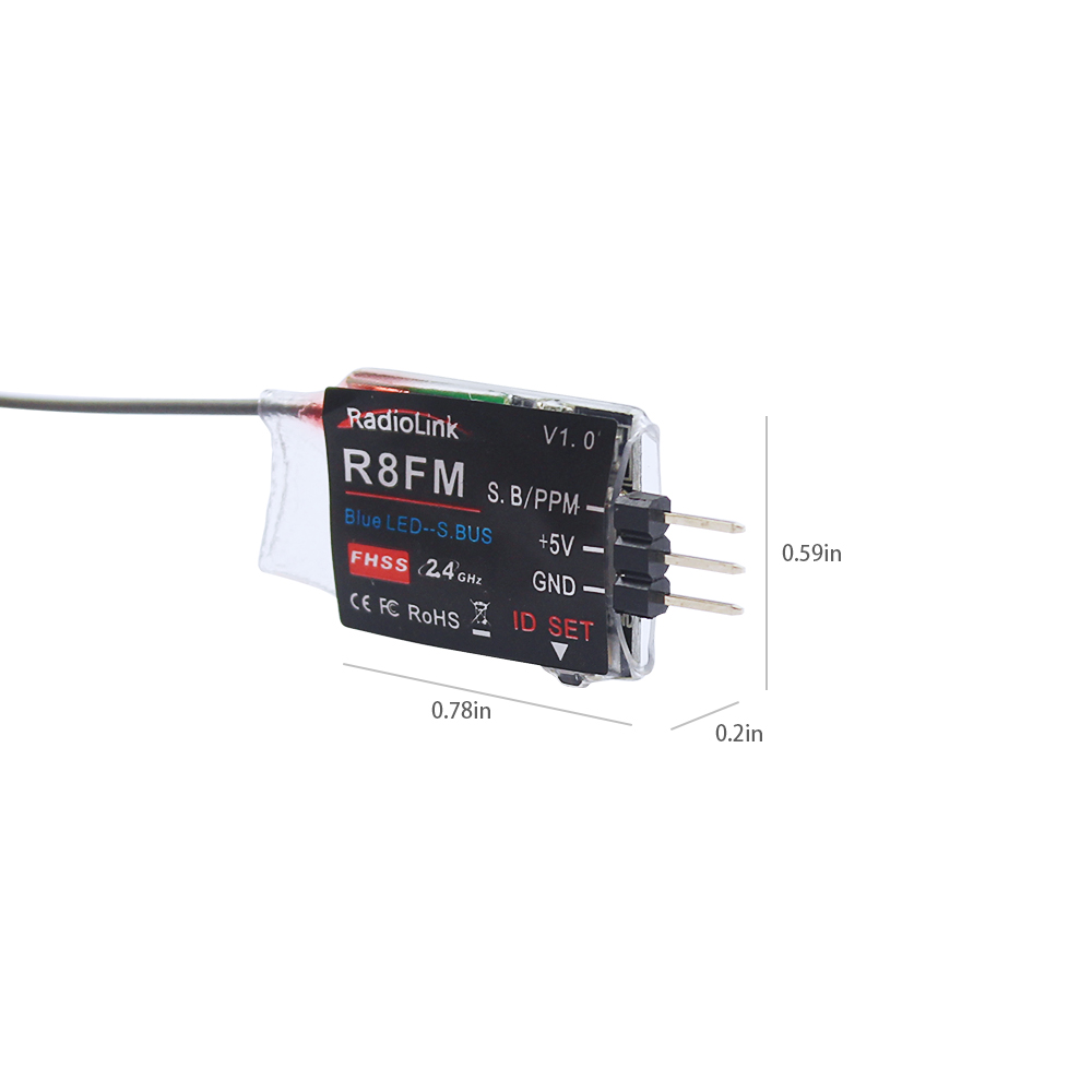 Radiolink 2.4GHz R8FM 8CH RC R - đánh giá và giá Receiver Sbus 8Ch